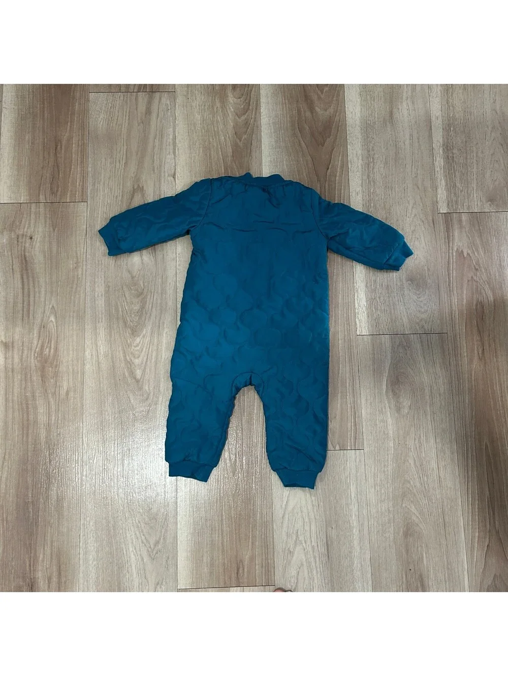 Carter’s Baby Quilted One Piece Jumpsuit Teal Blue 12M Zip Up